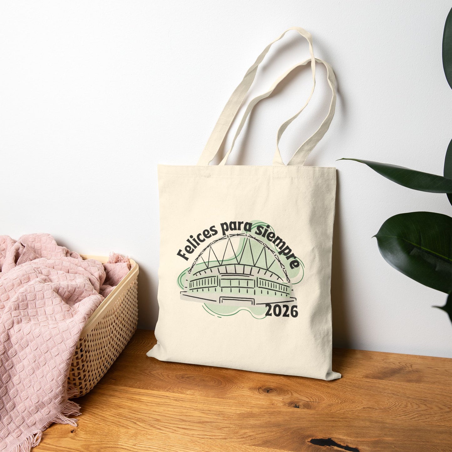 Felices para siempre 2026 bolsa de lona - verde