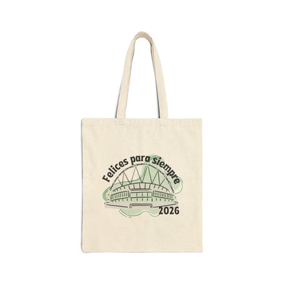 Felices para siempre 2026 bolsa de lona - verde