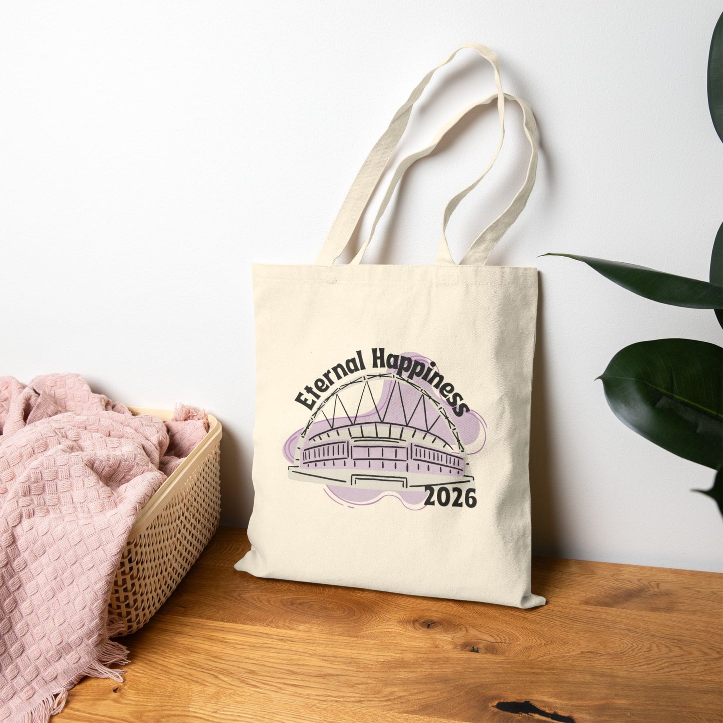 Eternal Happiness 2026 Tote Bag - Purple