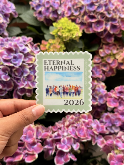 'Eternal Happiness 2026' Stamp Sticker